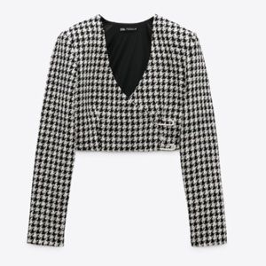 Zara structured crop top NWOT